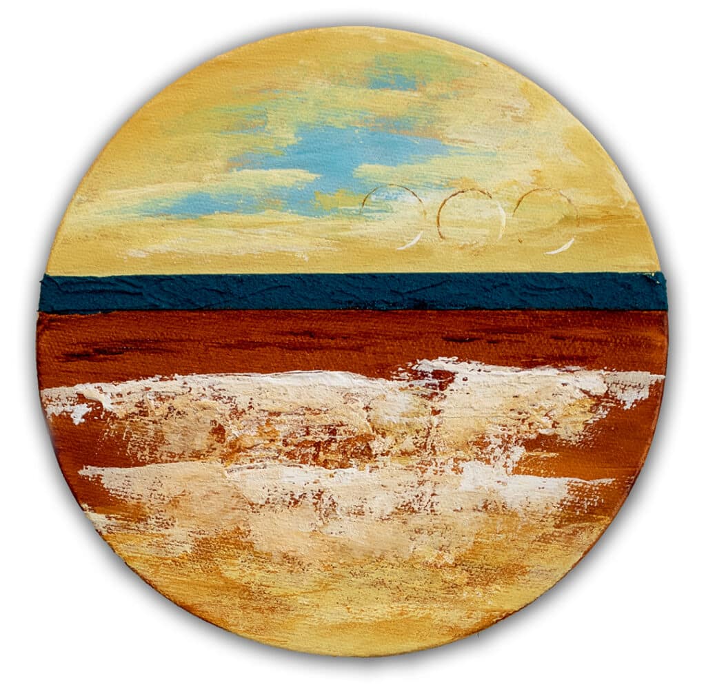 small round abstract landscape